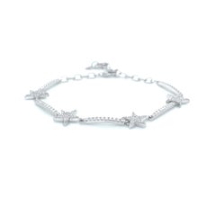 1.01 Carat Star Diamond Bracelet in 14K White Gold