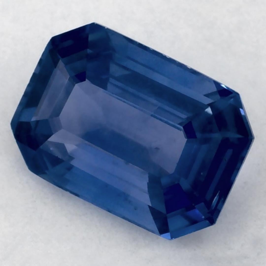1.01 Ct Blue Sapphire Octagon Cut Loose Gemstone In New Condition For Sale In Fort Lee, NJ