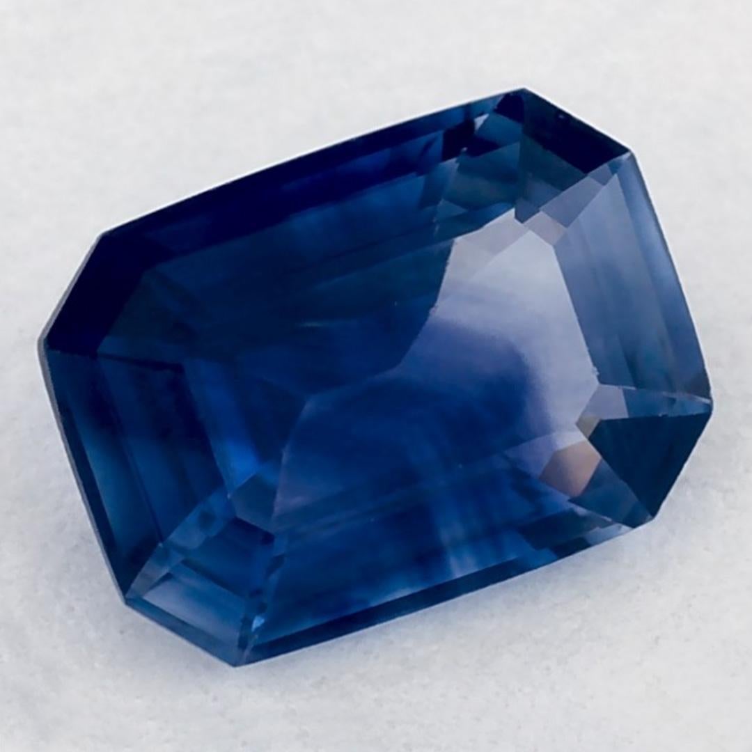 Taille octogone Pierre précieuse taille octogonale saphir bleu 1.01 carat en vente