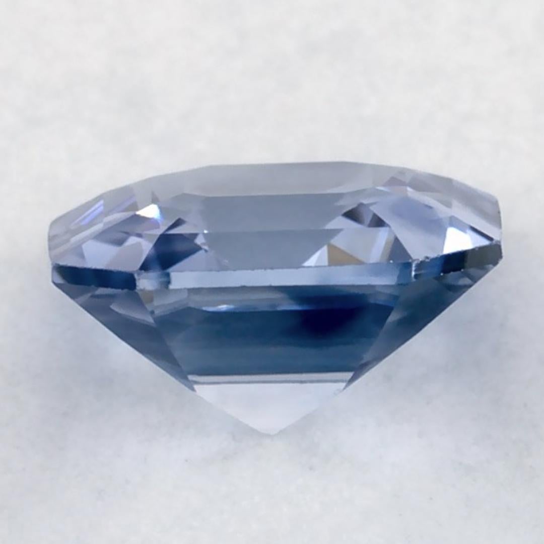 Women's or Men's 1.01 Ct Blue Sapphire Octagon Cut Loose Gemstone For Sale