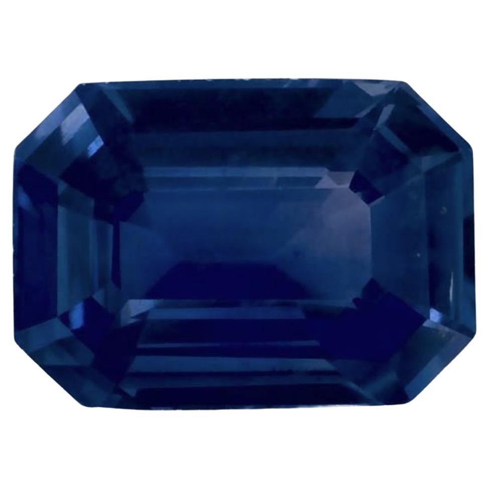 1.01 Ct Blue Sapphire Octagon Cut Loose Gemstone For Sale