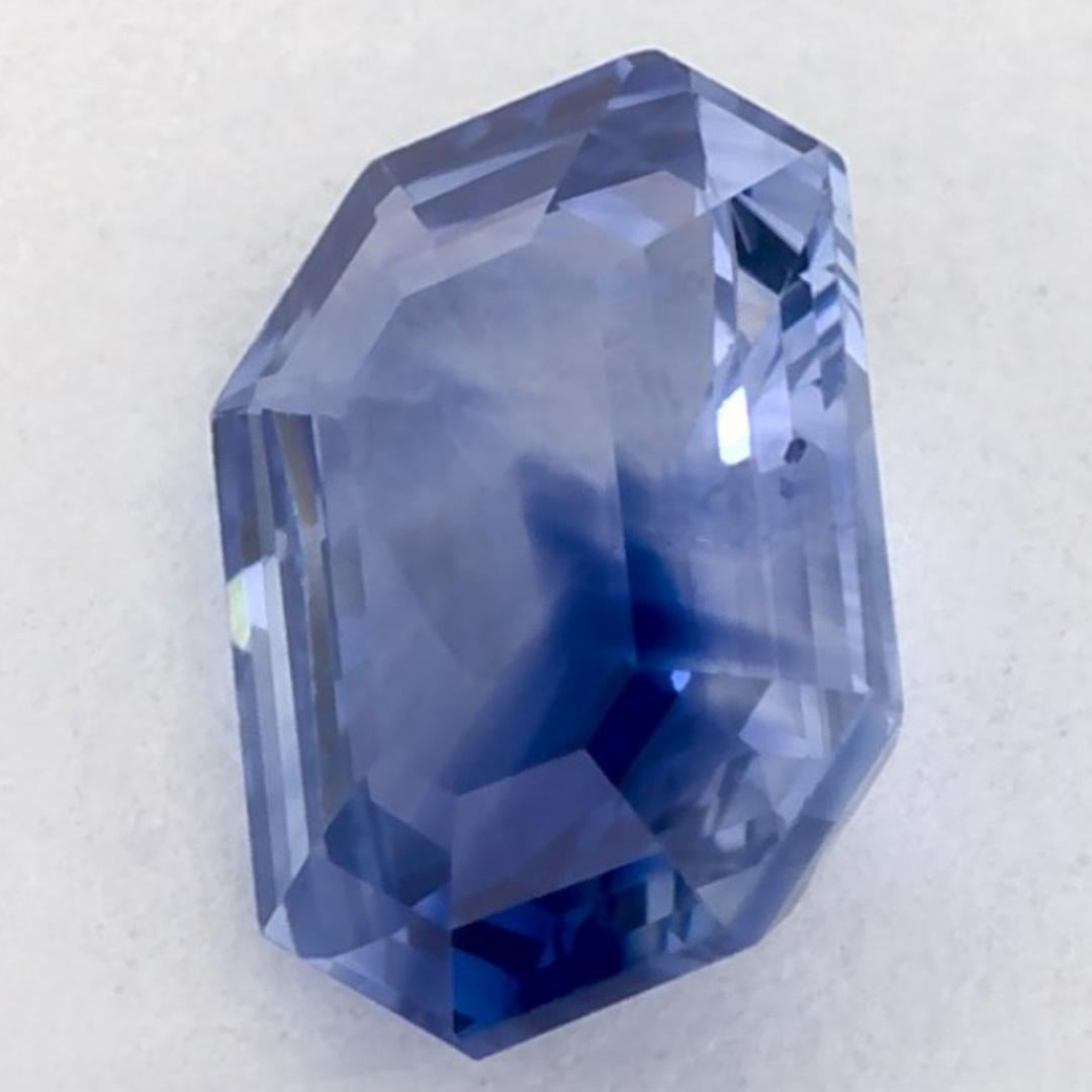Taglio smeraldo 1.01 Ct Blue Sapphire Octagon Loose Gemstone in vendita