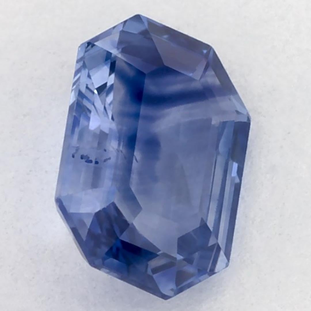 Donna 1.01 Ct Blue Sapphire Octagon Loose Gemstone in vendita
