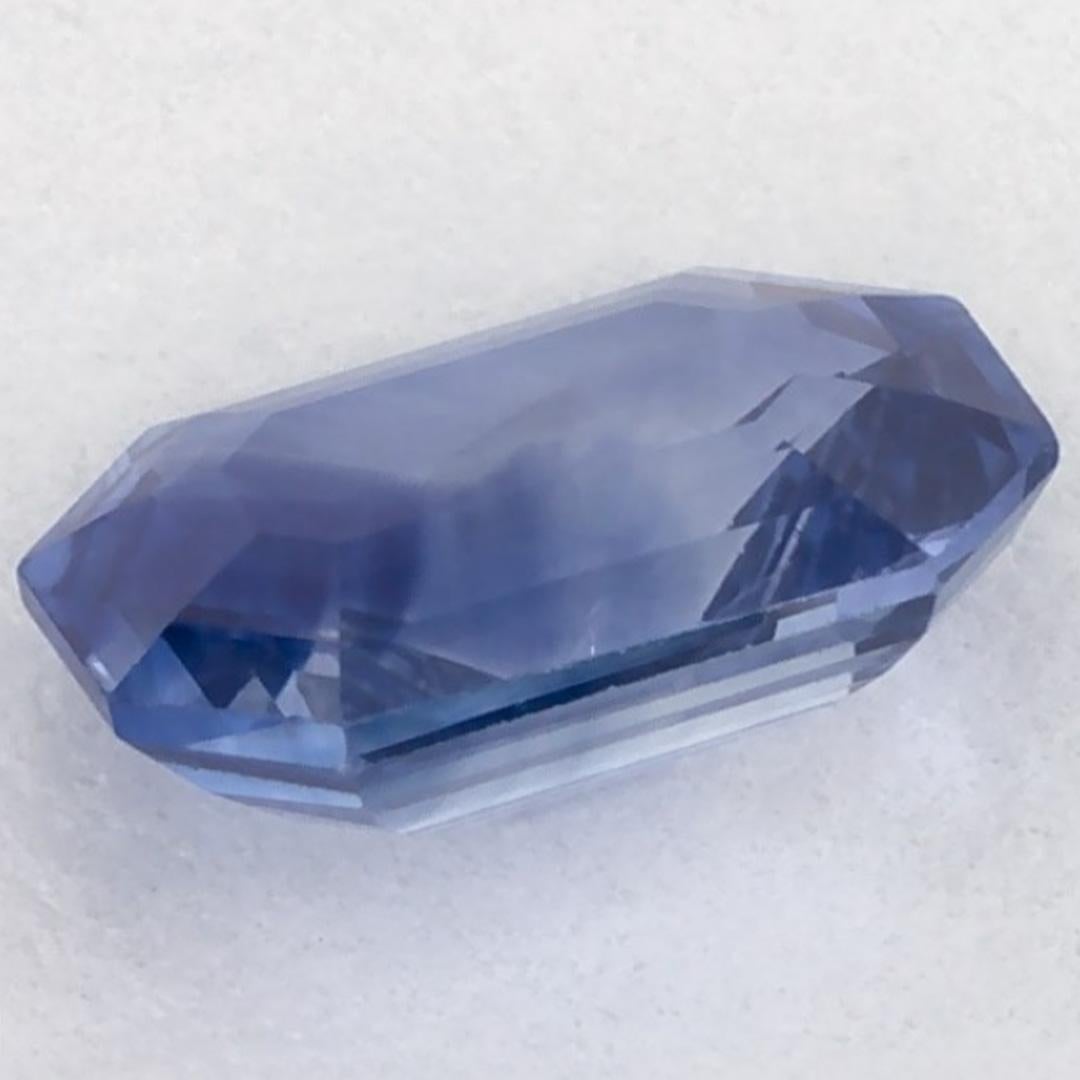 1.01 Ct Blue Sapphire Octagon Loose Gemstone in vendita 2
