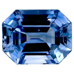 Saphir bleu taille octogonale 1.01 carats, pierre précieuse