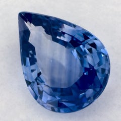 1.01 Ct Blue Sapphire Pear Loose Gemstone