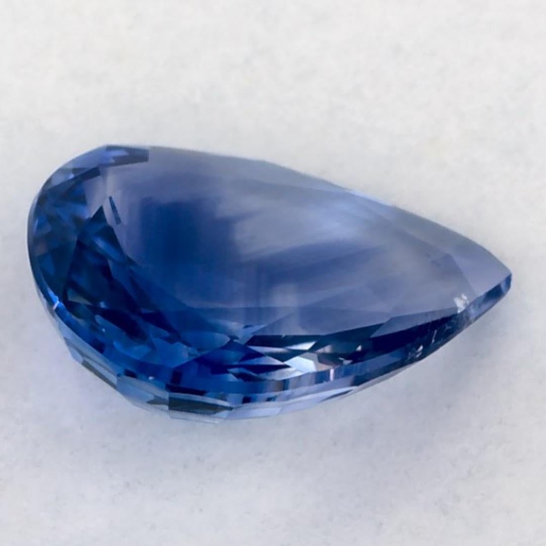 1.01 carati di zaffiro blu a forma di pera sciolto In condizioni Nuovo in vendita a Fort Lee, NJ