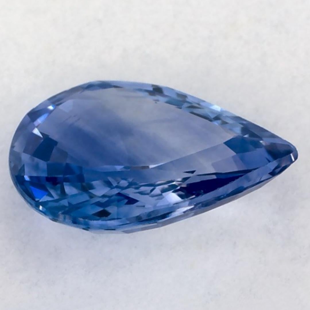 Gema suelta de zafiro azul pera de 1.01 qt en Nuevo estado para la venta en Fort Lee, NJ