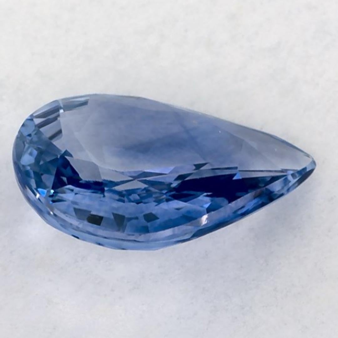 Gema suelta de zafiro azul pera de 1.01 qt en Nuevo estado para la venta en Fort Lee, NJ