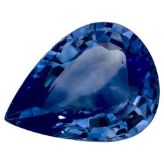 1.01 Carat Blue Sapphire Pear Loose Gemstone