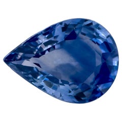 Gema suelta de zafiro azul pera de 1.01 qt