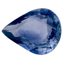 Gema suelta de zafiro azul pera de 1.01 qt