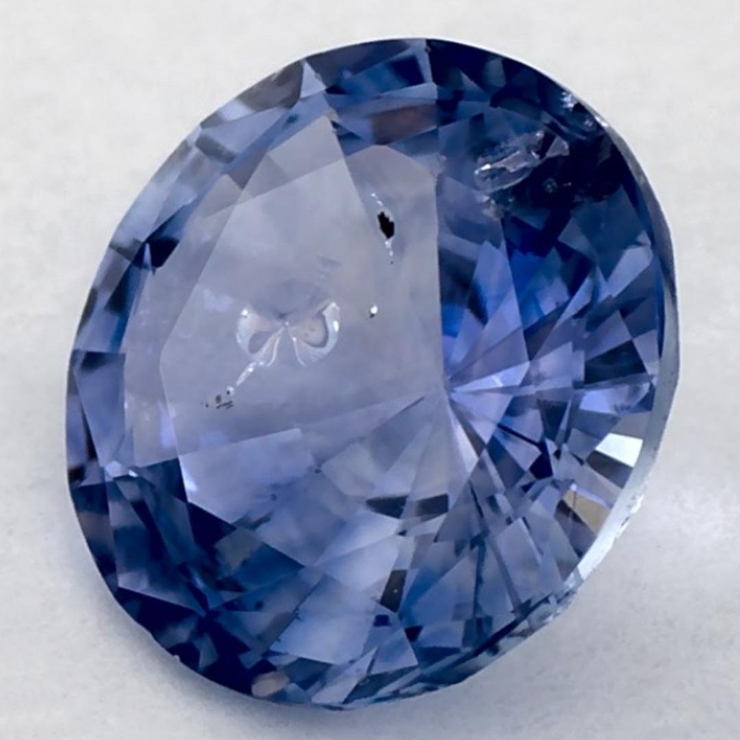 Taille ronde 1.01 Ct Blue Sapphire Round Loose Gemstone (pierre précieuse en vrac) en vente