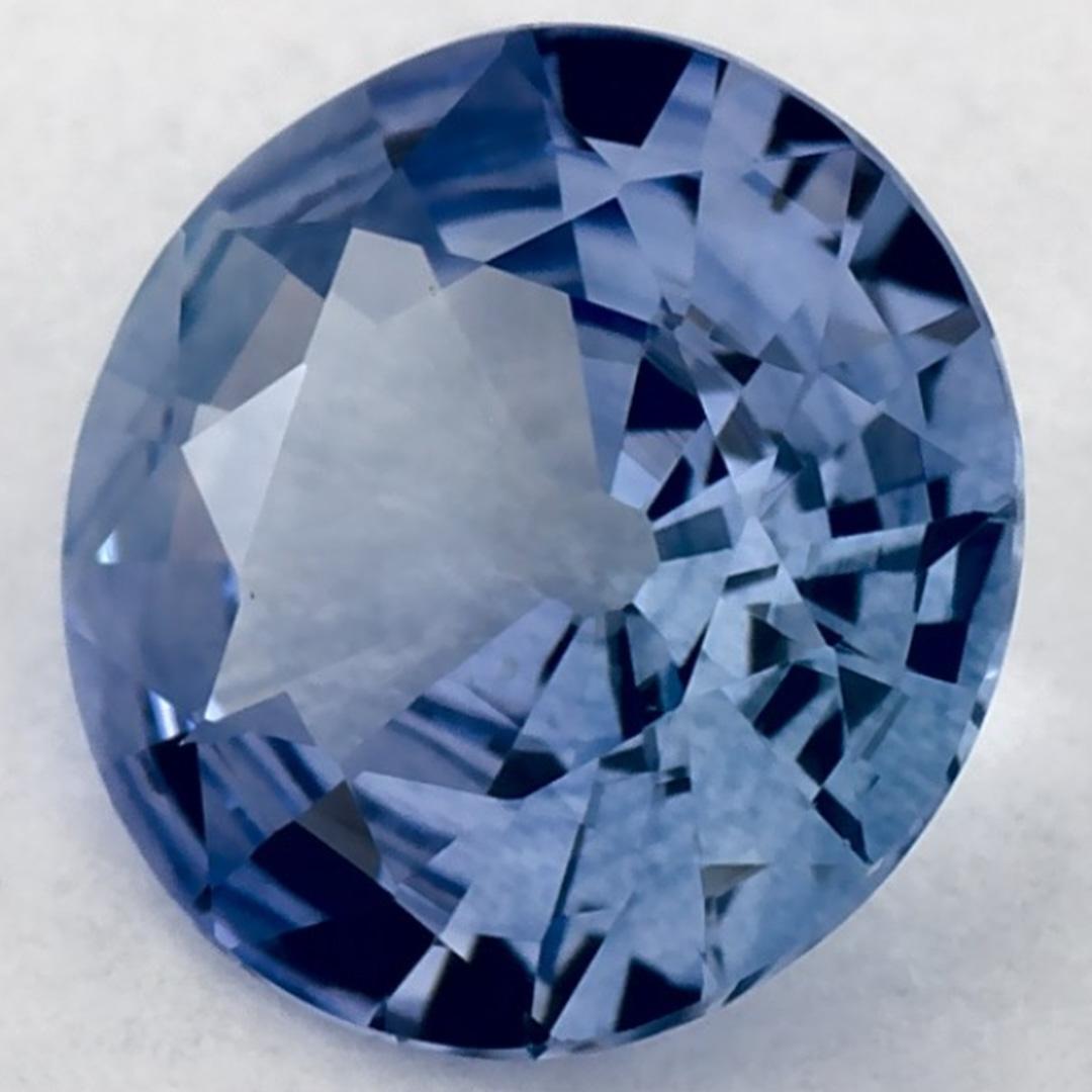 Taille ronde 1.01 Ct Blue Sapphire Round Loose Gemstone (pierre précieuse en vrac) en vente