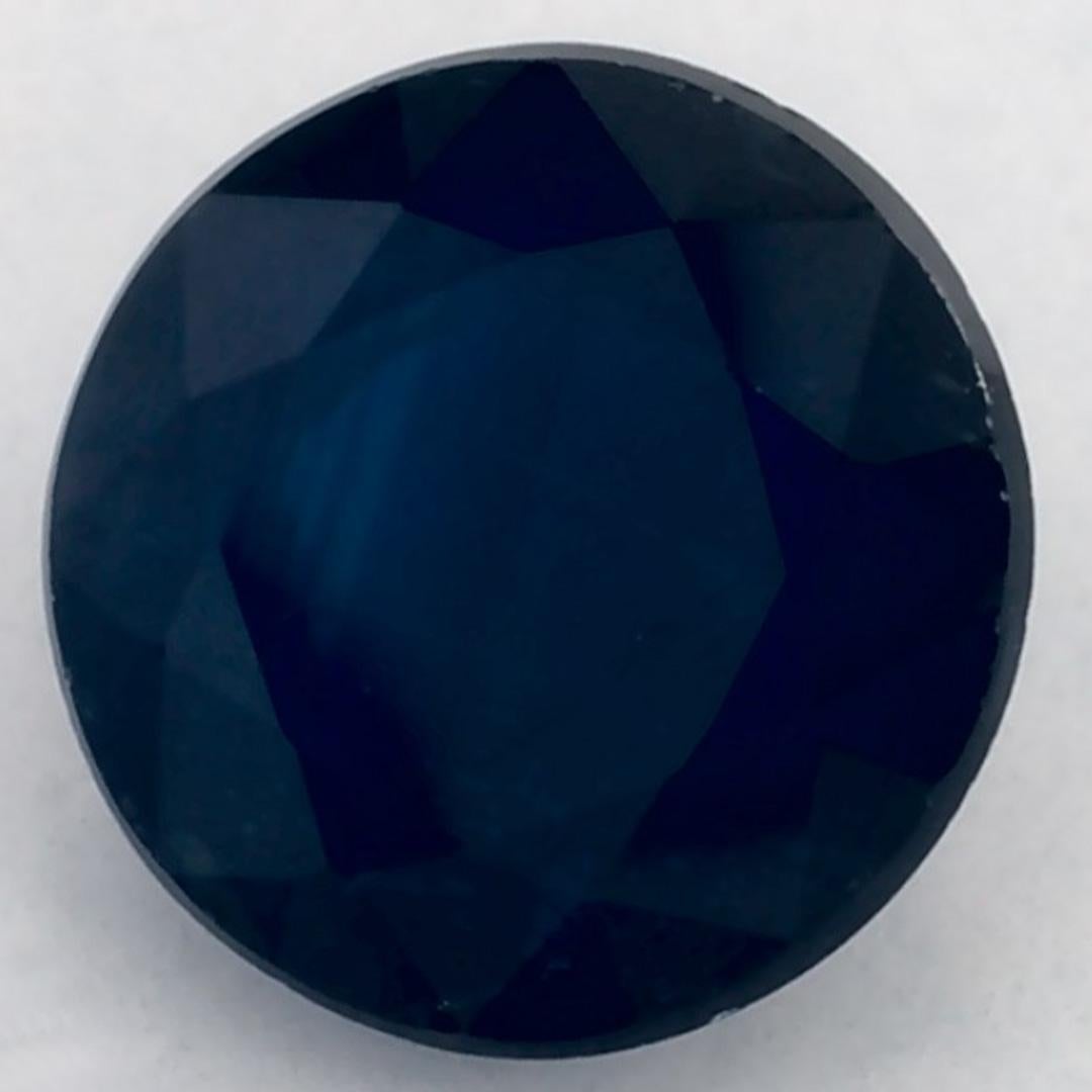 1.01 ct Zafiro Azul Redondo Gema Suelta en Nuevo estado para la venta en Fort Lee, NJ
