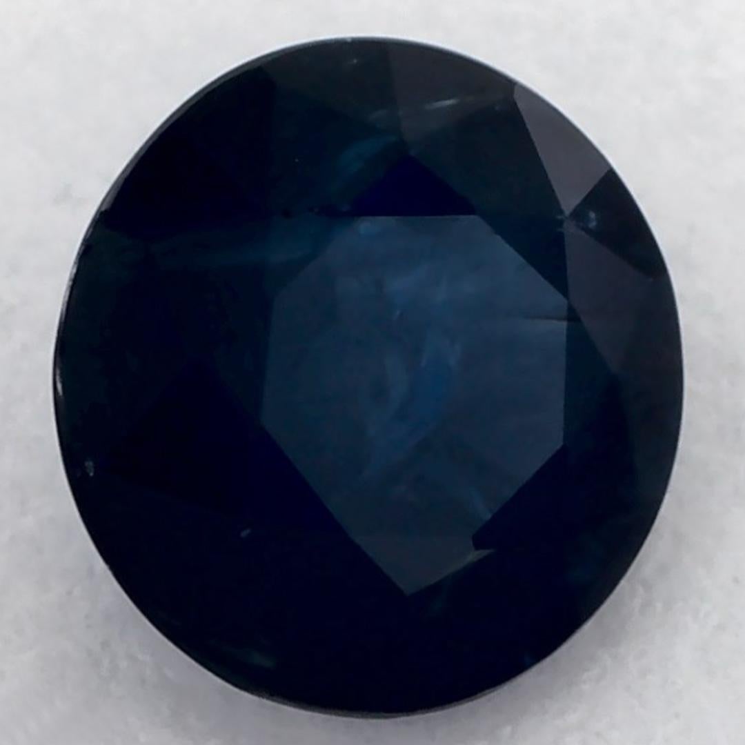 1.01 Karat Blauer runder Saphir, loser Edelstein im Zustand „Neu“ im Angebot in Fort Lee, NJ
