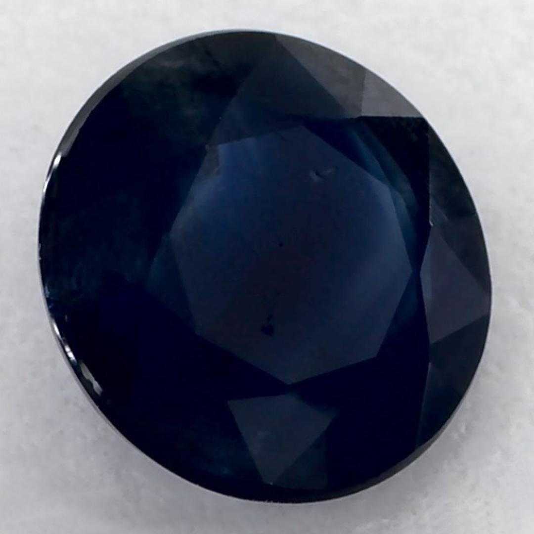 1.01 Ct Blue Sapphire Round Loose Gemstone (pierre précieuse en vrac) Neuf - En vente à Fort Lee, NJ