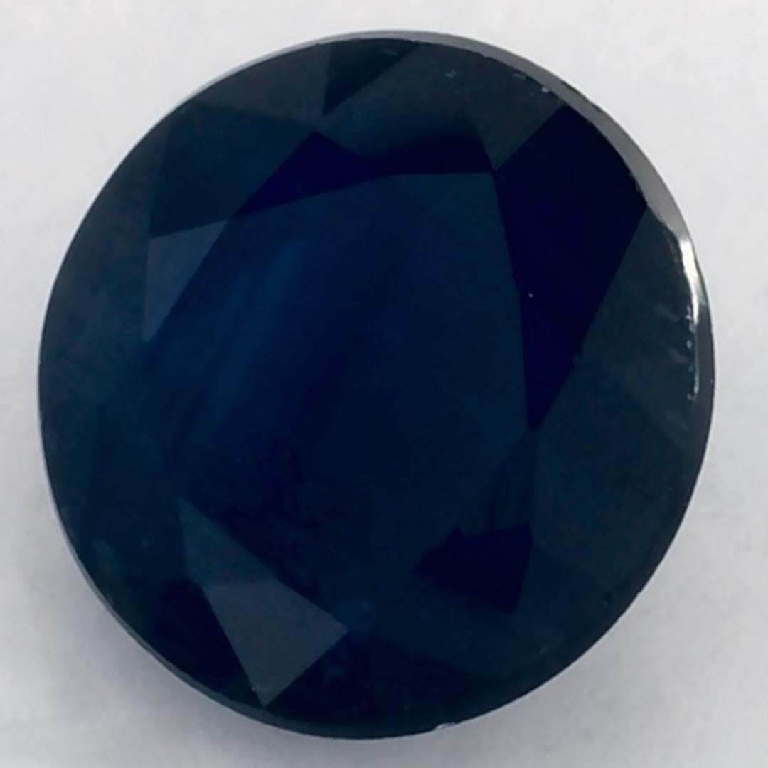 De las mujeres 1.01 ct Zafiro Azul Redondo Gema Suelta en venta