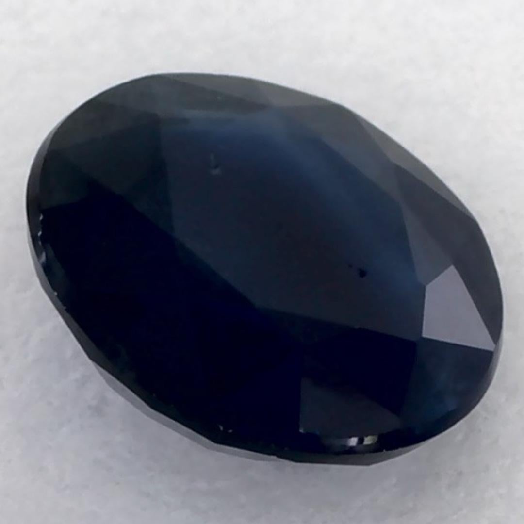 1.01 Ct Blue Sapphire Round Loose Gemstone (pierre précieuse en vrac) en vente 1
