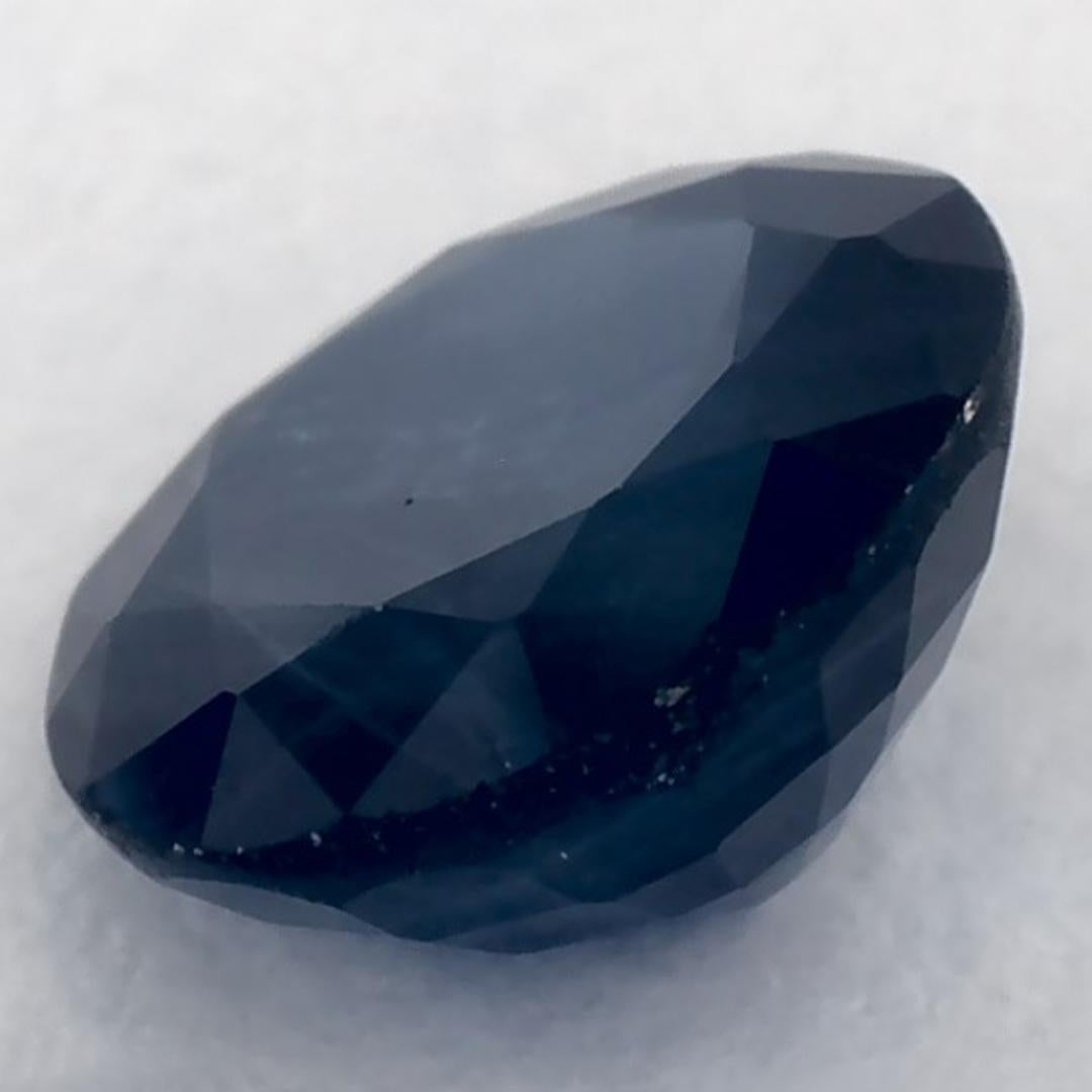 1.01 Ct Blue Sapphire Round Loose Gemstone For Sale 2