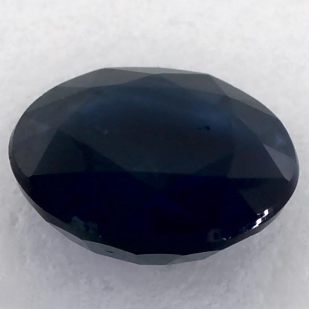 1.01 Ct Blue Sapphire Round Loose Gemstone (pierre précieuse en vrac) en vente 3