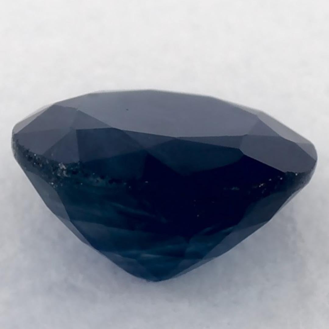 1.01 Ct Blue Sapphire Round Loose Gemstone For Sale 3