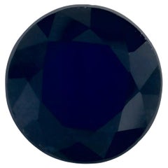 1.01 Ct Blue Sapphire Round Loose Gemstone (pierre précieuse en vrac)
