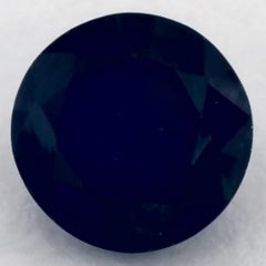 1.01 Ct Blue Sapphire Round Loose Gemstone