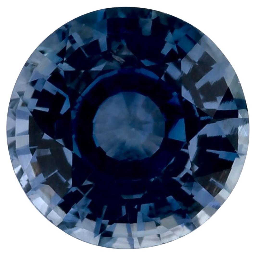 1.01 Ct Blue Sapphire Round Loose Gemstone For Sale