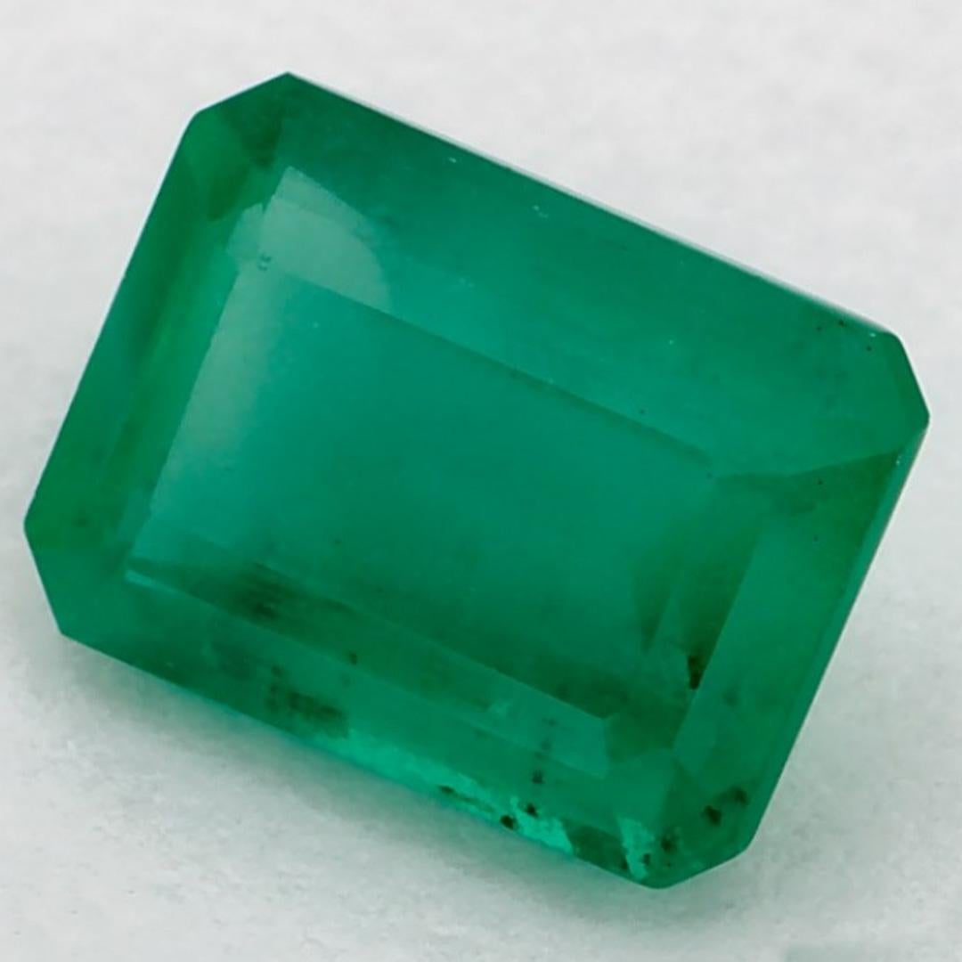 Octagon Cut 1.01 Ct Emerald Octagon Loose Gemstone For Sale