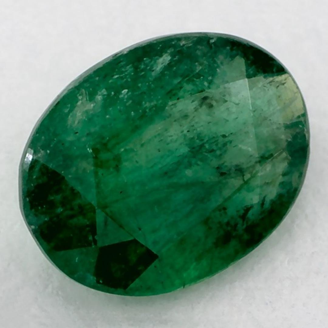 1.01 Karat Smaragd Oval Loser Edelstein (Ovalschliff) im Angebot