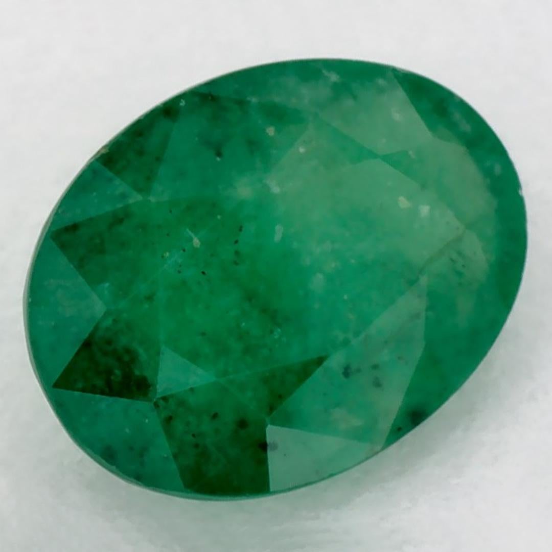 Gema suelta ovalada esmeralda de 1.01 qt Corte oval