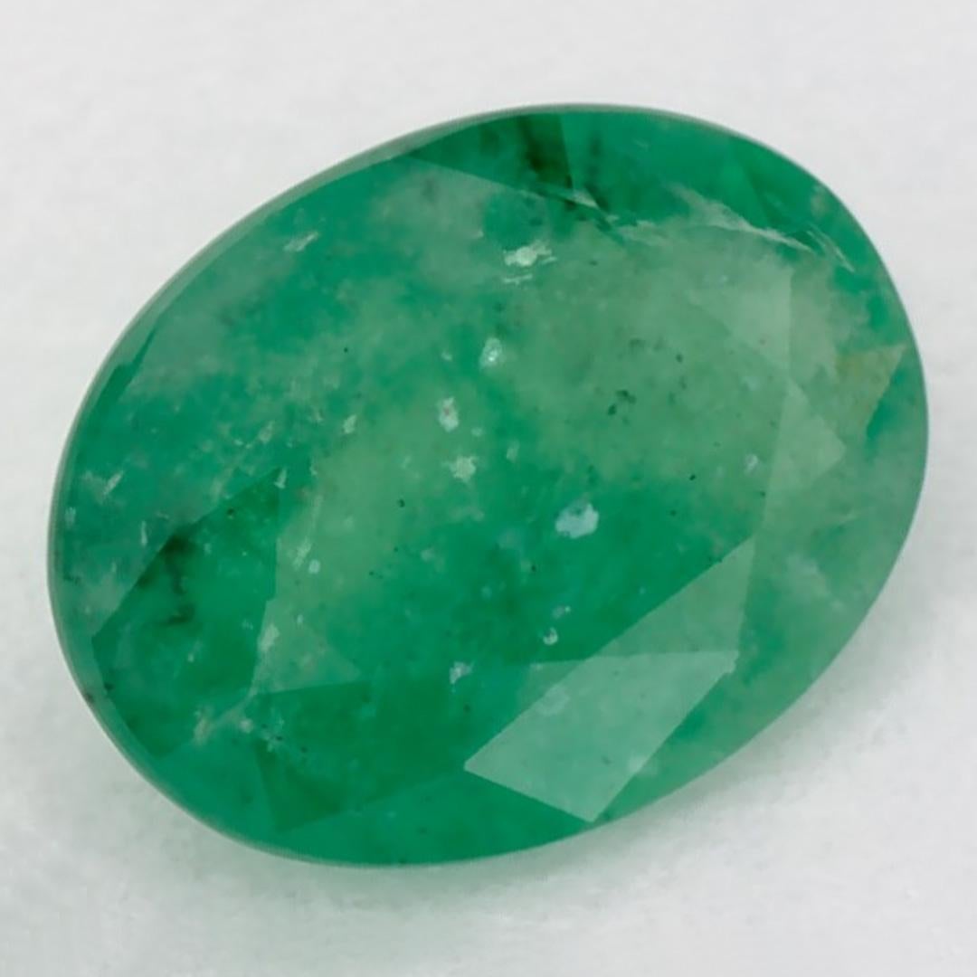 1.01 Karat Smaragd Oval Loser Edelstein (Ovalschliff) im Angebot