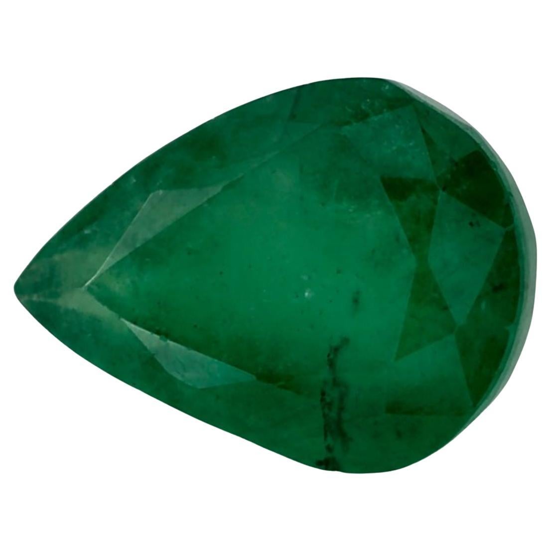 1.01 Ct Emerald Pear Loose Gemstone For Sale