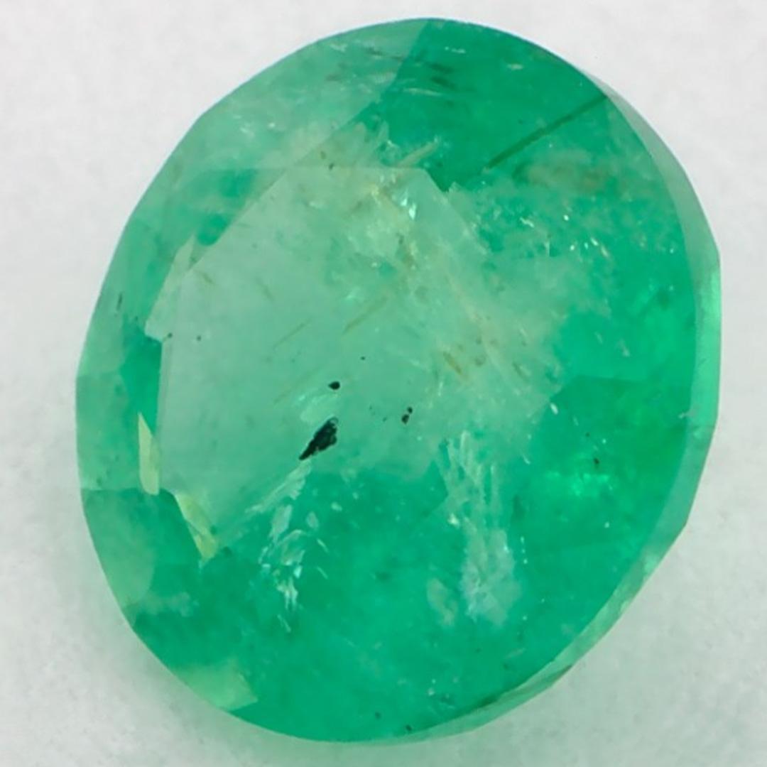 1.01 Ct Smaragd Runde Lose Edelstein (Rundschliff) im Angebot