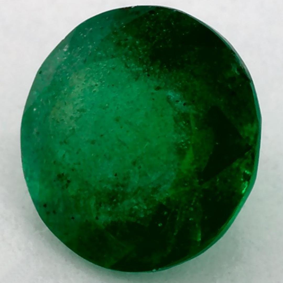 Round Cut 1.01 Ct Emerald Round Loose Gemstone For Sale