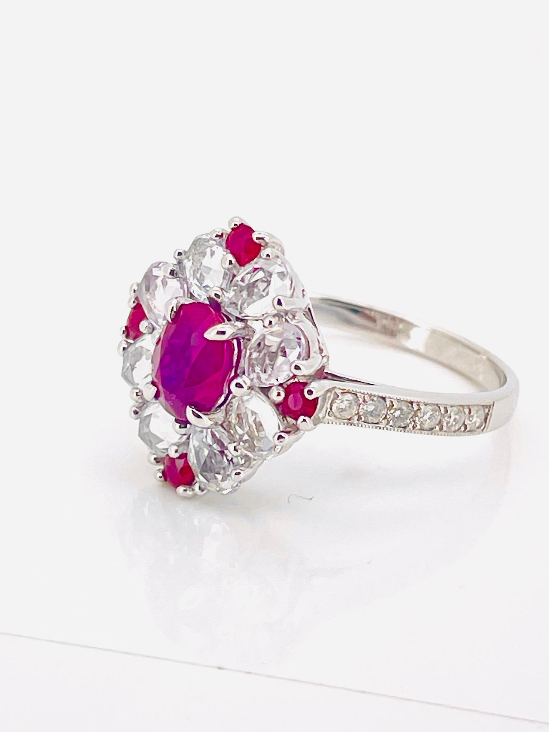 1,01 Ct GIA zertifiziert ungeheizten Burma Rubin Taubenblut Ring 14K 3,72Gramm im Zustand „Neu“ im Angebot in bangkok, TH