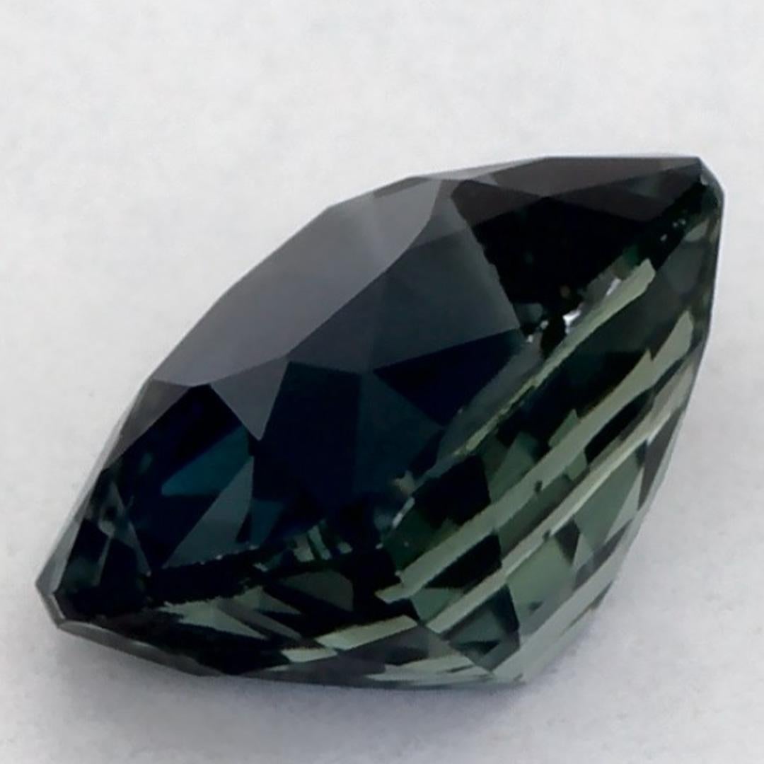 1.01 Ct Zaffiro Verde Cuscino Gemma Sfusa in vendita 3