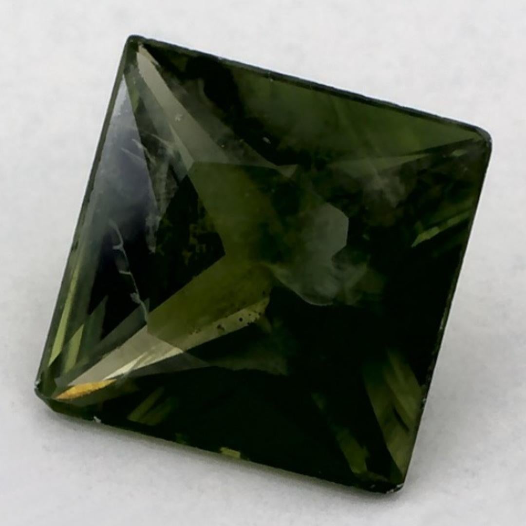1.01 Karat Grüner Saphir Princess Lose Edelstein (Carréschliff) im Angebot