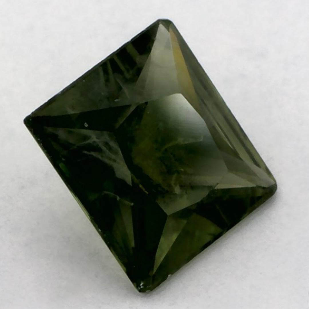 1.01 Karat Grüner Saphir Princess Lose Edelstein im Angebot 1