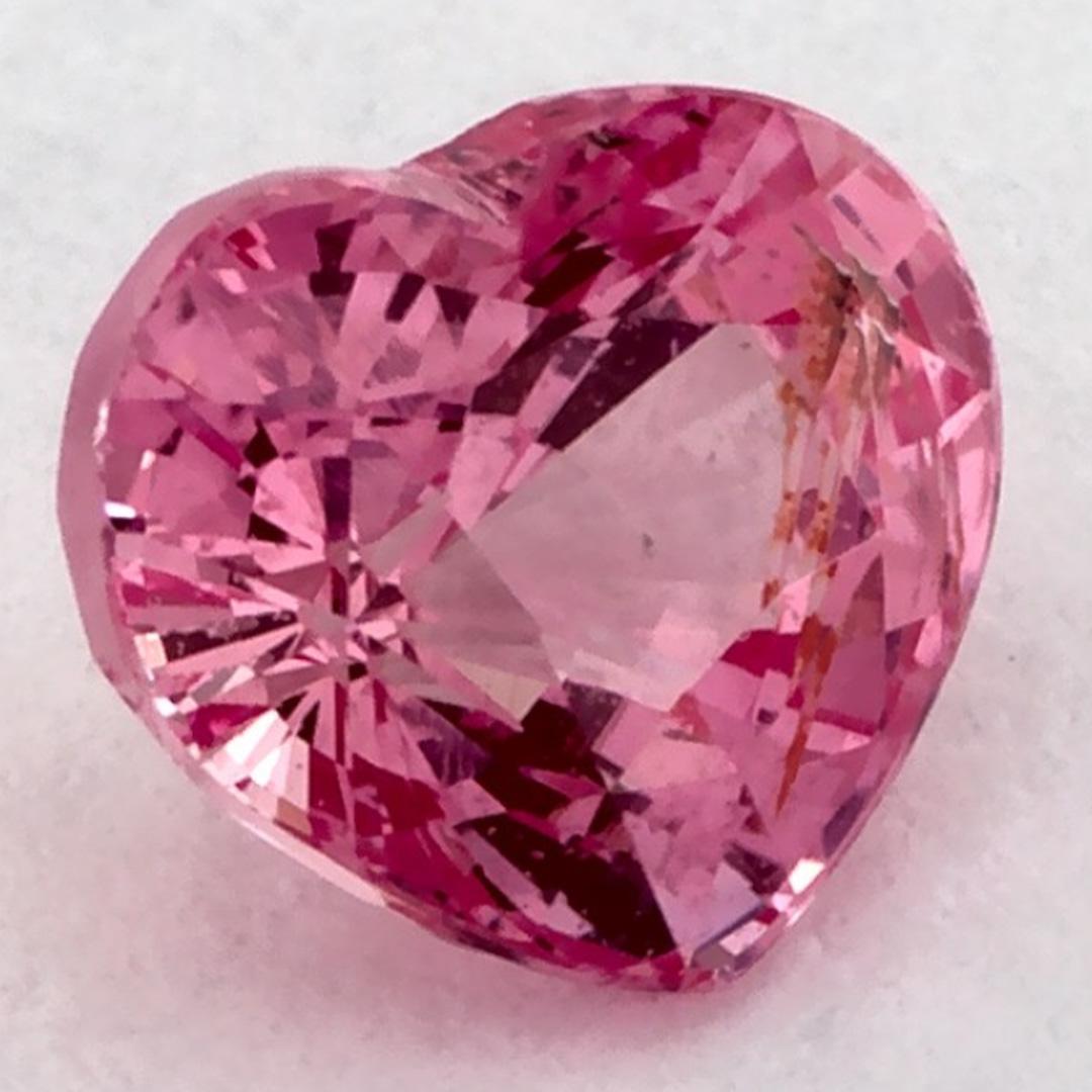 1.01 qt Zafiro rosa Corazón Gema Suelta Corte de corazón en venta