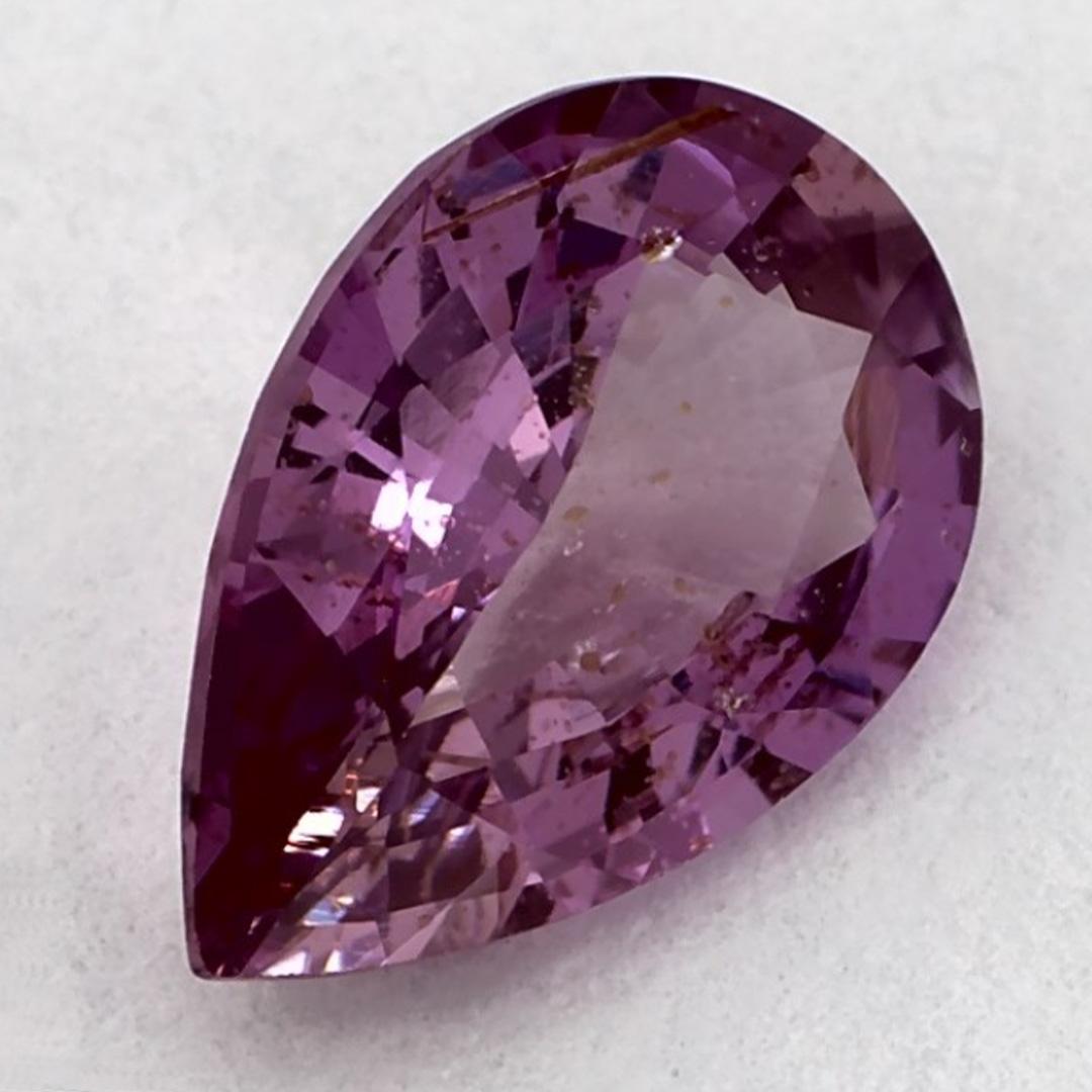 Gema suelta de zafiro rosa pera de 1.01 ct Corte pera en venta