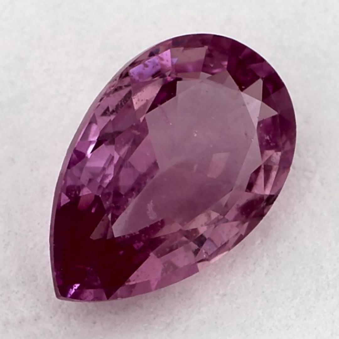 Taille poire 1.01 Ct Pink Sapphire Pear Loose Gemstone (pierre précieuse en vrac) en vente