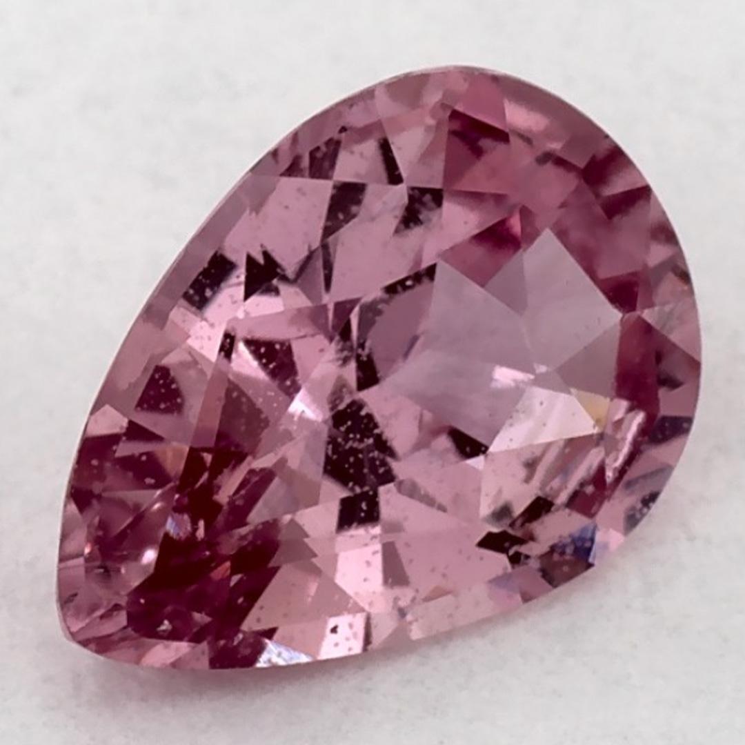 Taglio a goccia 1.01 carati di zaffiro rosa a pera sciolto in vendita