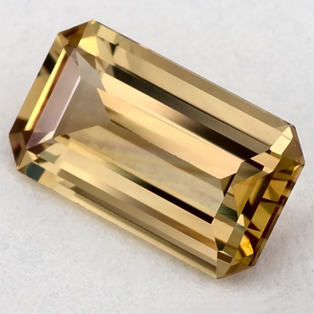 Taille octogone 1.01 Ct Yellow Sapphire Octagon Loose Gemstone (pierre précieuse en vrac) en vente