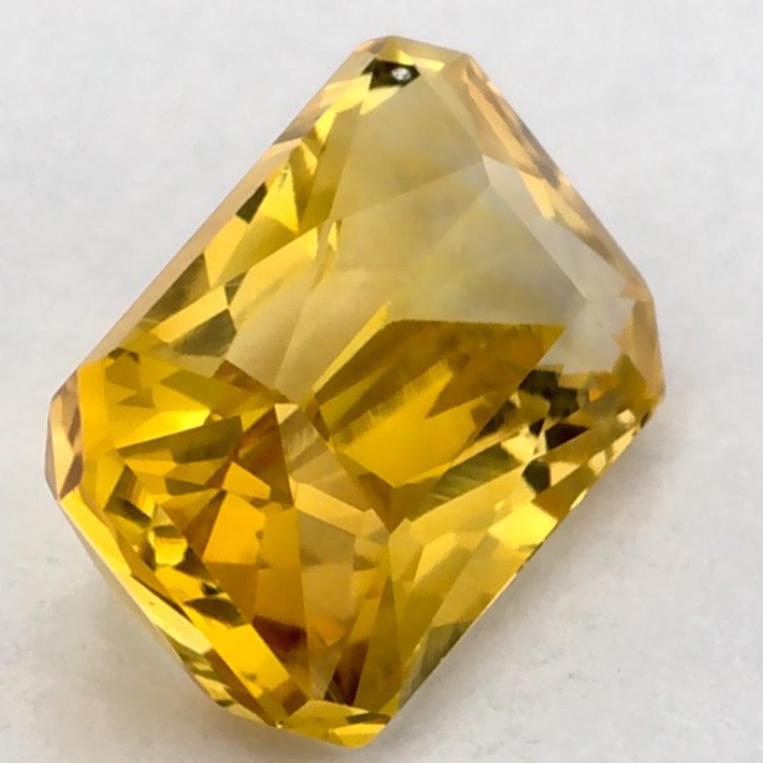 1.01 carati di zaffiro giallo ottagonale sciolto in vendita 2
