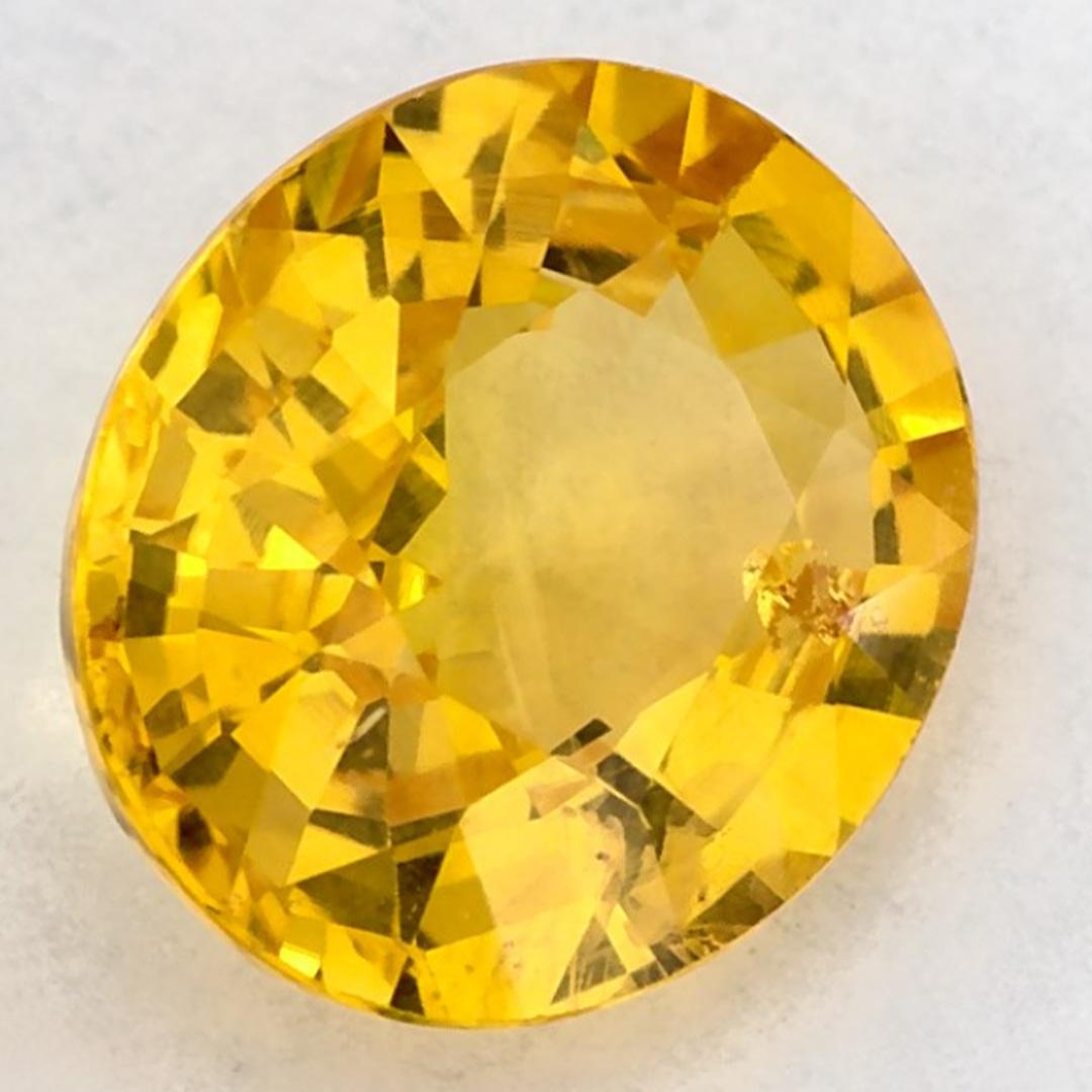 Gema suelta de zafiro amarillo oval de 1.01 qt en Nuevo estado para la venta en Fort Lee, NJ