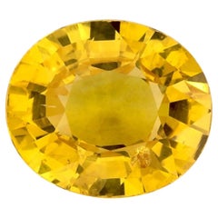 Gema suelta de zafiro amarillo oval de 1.01 qt