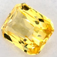 1.01 Ct Yellow Sapphire Radiant Loose Gemstone