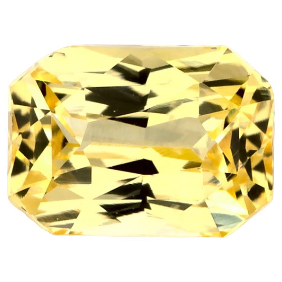 1.01 Ct Yellow Sapphire Radiant Loose Gemstone